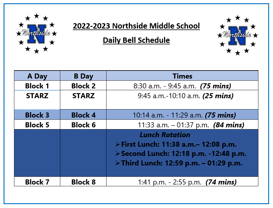 Counselor Connection Middle School Schedules