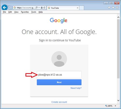 Youtube Login Window 