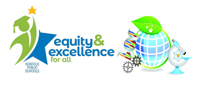 NPS Science Logo - Equity & Excellence - Science World